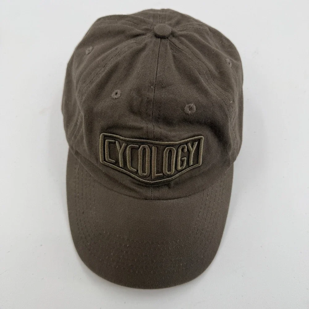 Cycology Baseball Cap Mens Brown Embroidered Logo Adjustable Cotton Dad Hat